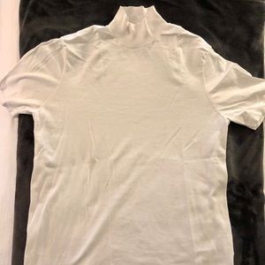 White COS cotton turtleneck T-shirt